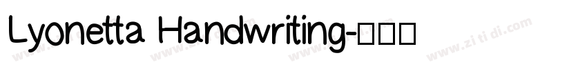 Lyonetta Handwriting字体转换
